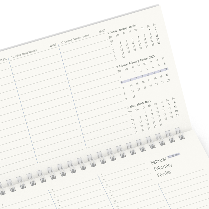 Tischquerkalender Business-Standard Softcover Recycling