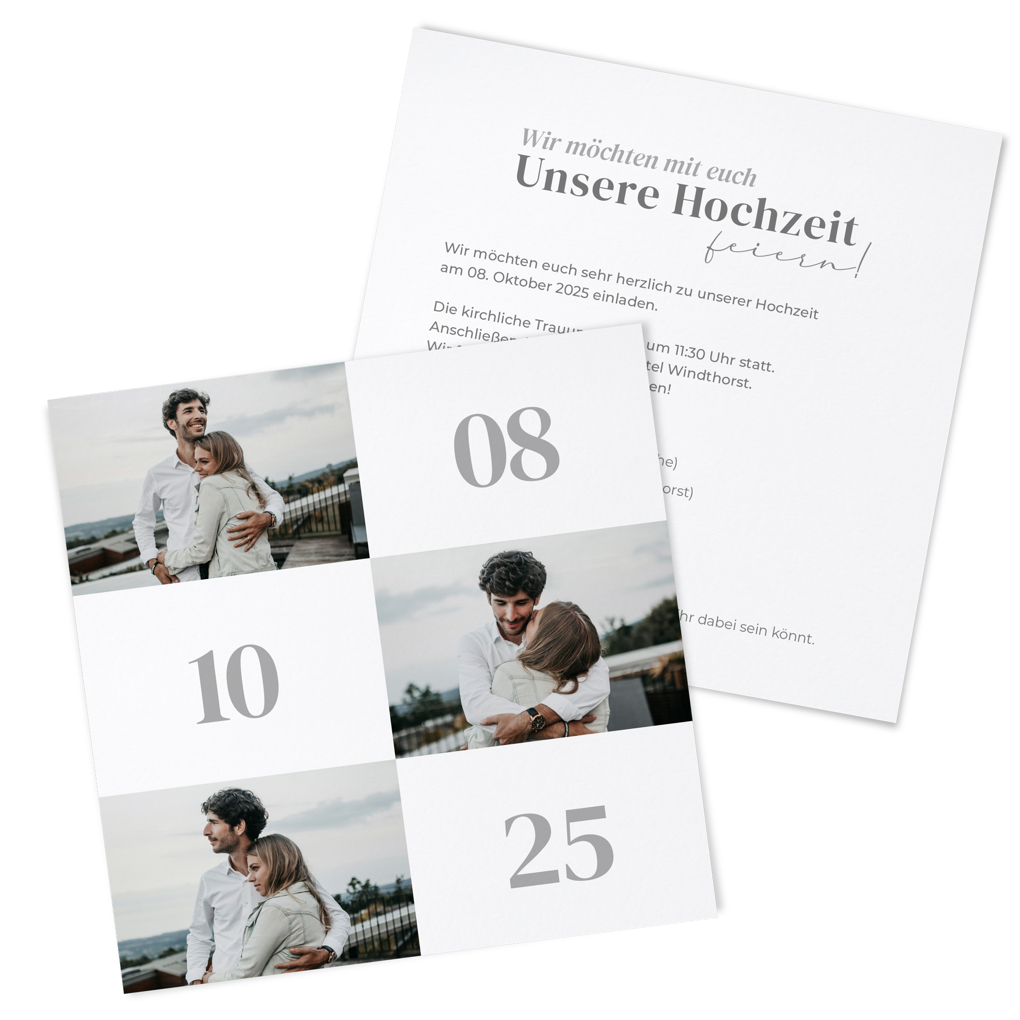 Postkarte Quadrat 148 x 148 mm - Minimalistisch "Oslo"