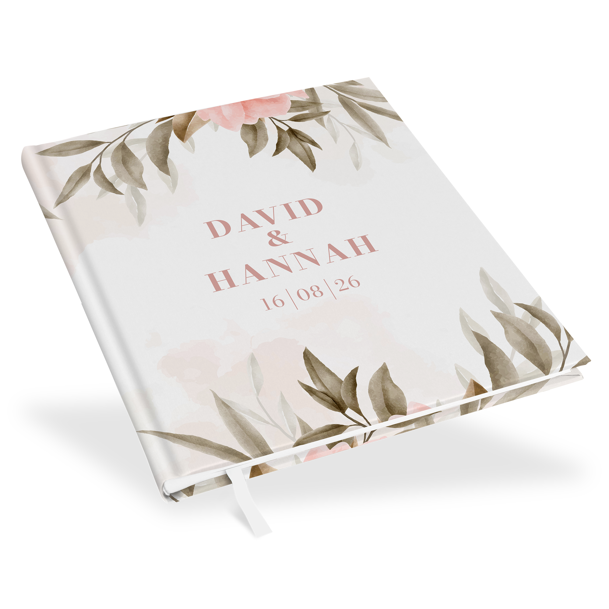Erinnerungsbuch Hochzeit - Floral "Rose Leaf"