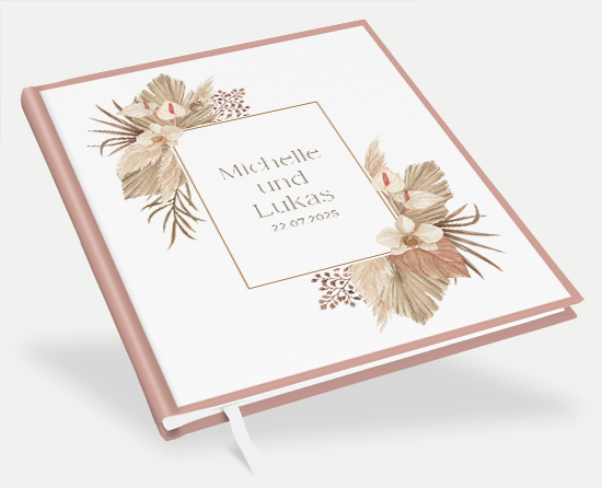 Gästebuch Hochzeit - Boho "Golden Haze"
