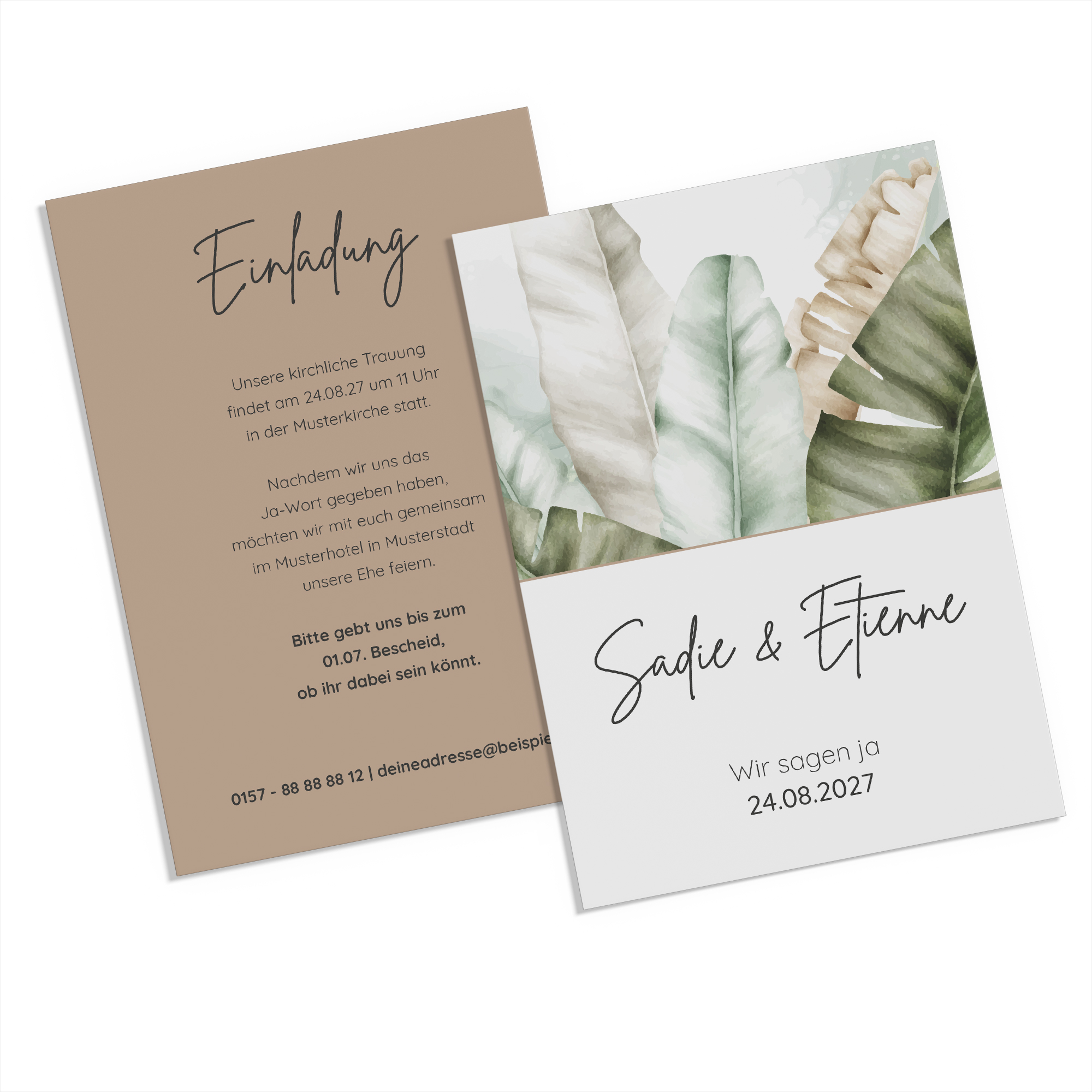 Postkarte DIN A6 im Hochformat - Greenery "Manila 01"