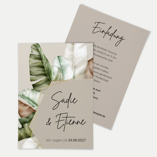 Postkarte DIN A6 im Hochformat - Greenery "Manila 02"