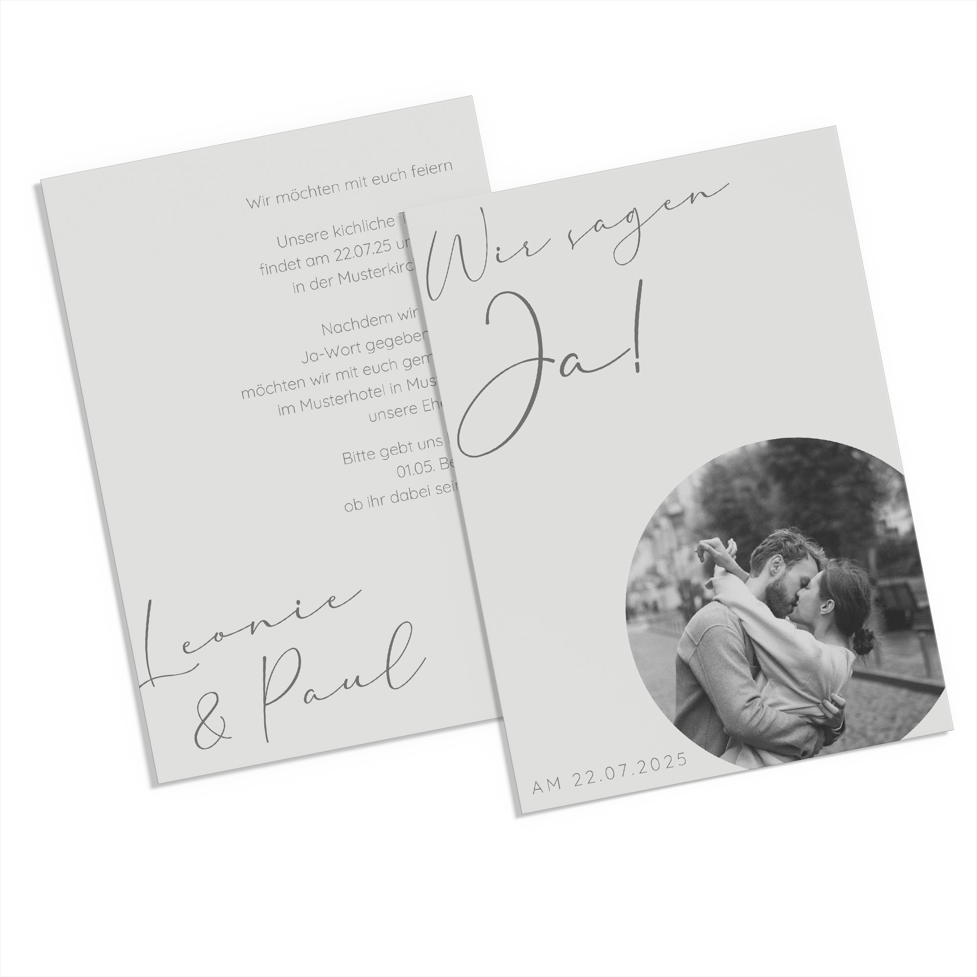 Postkarte DIN A6 im Hochformat - Minimalistisch "Paris"