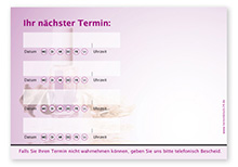 Terminzettel "nail design" - 4 Termine mit Wochentagen
