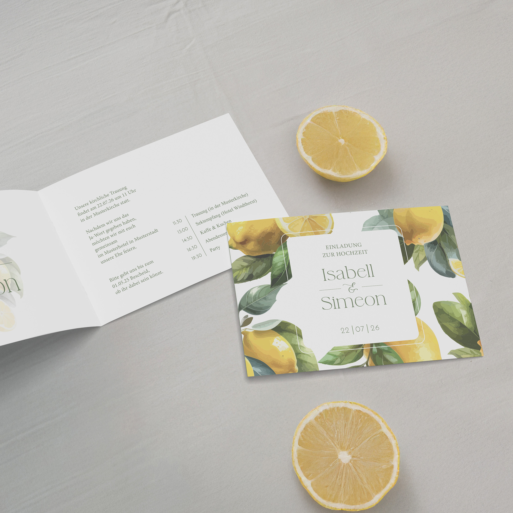 Klappkarte DIN A6 im Querformat - Floral "Tuscan Bloom"