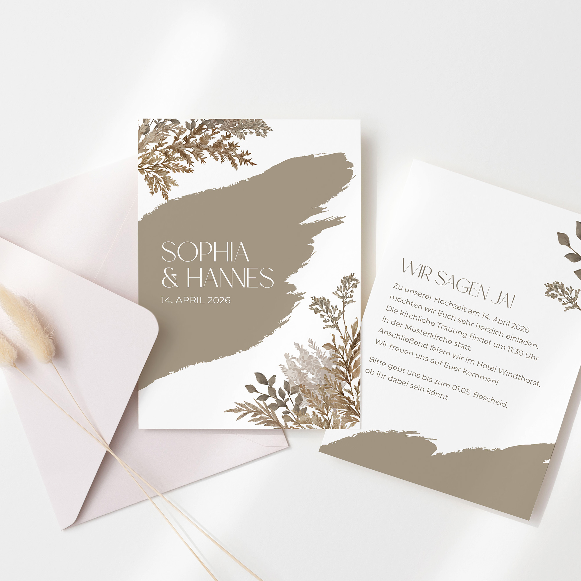 Postkarte DIN A6 im Hochformat - Boho "Earthstroke"