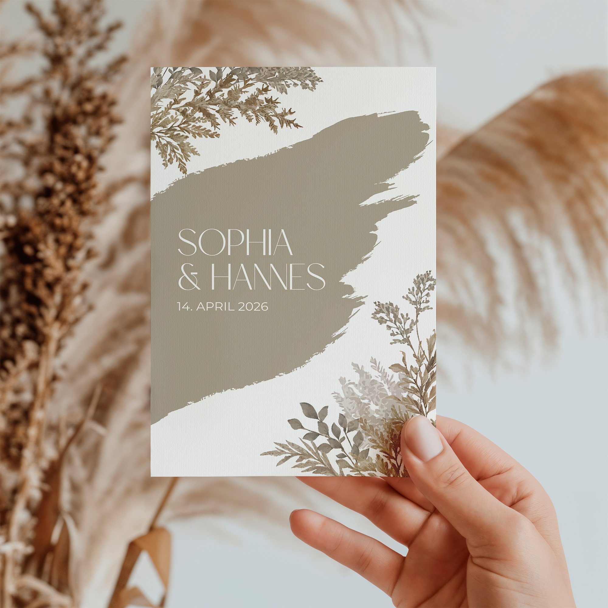 Postkarte DIN A6 im Hochformat - Boho "Earthstroke"