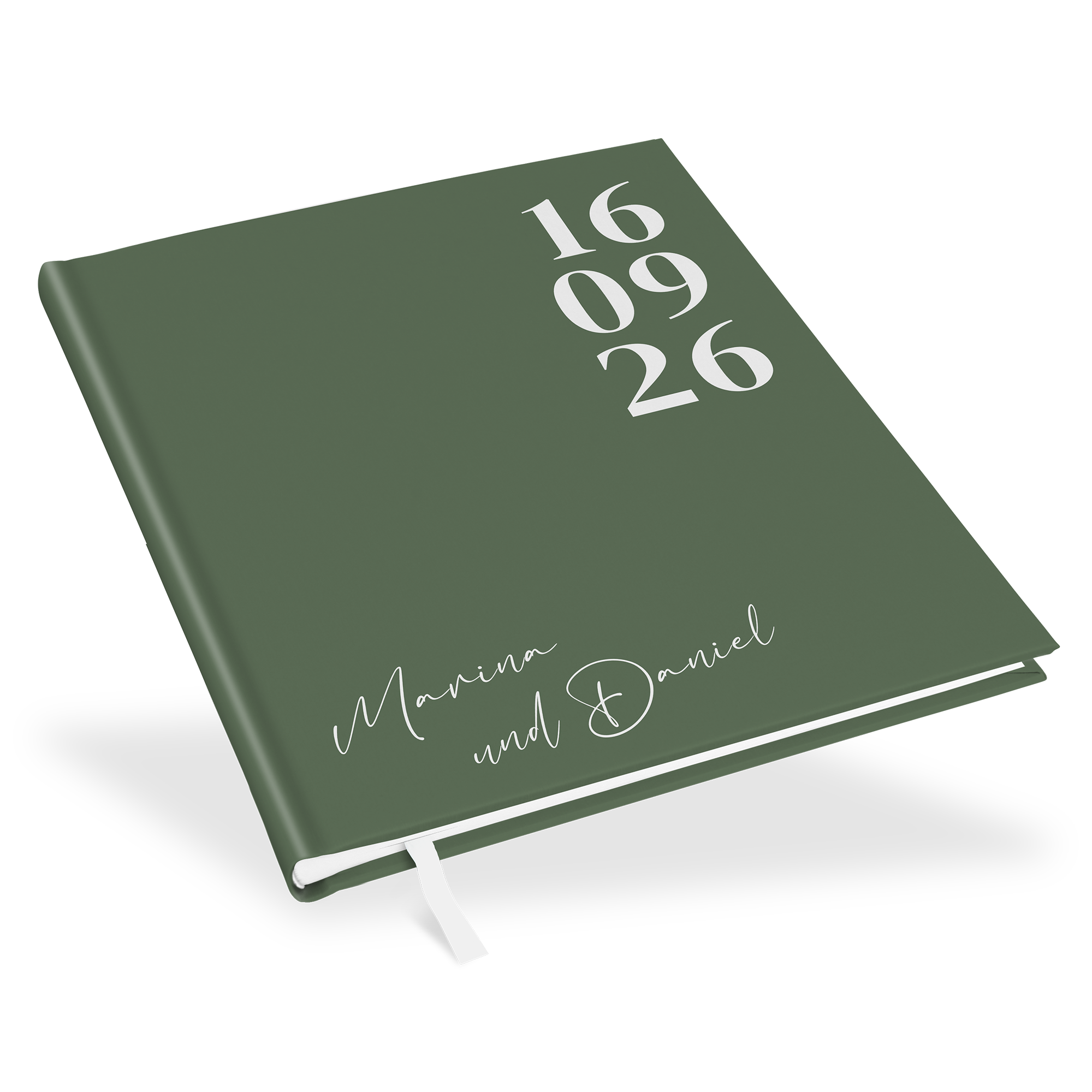 Gästebuch Hochzeit - Minimalistisch "Simply Green"