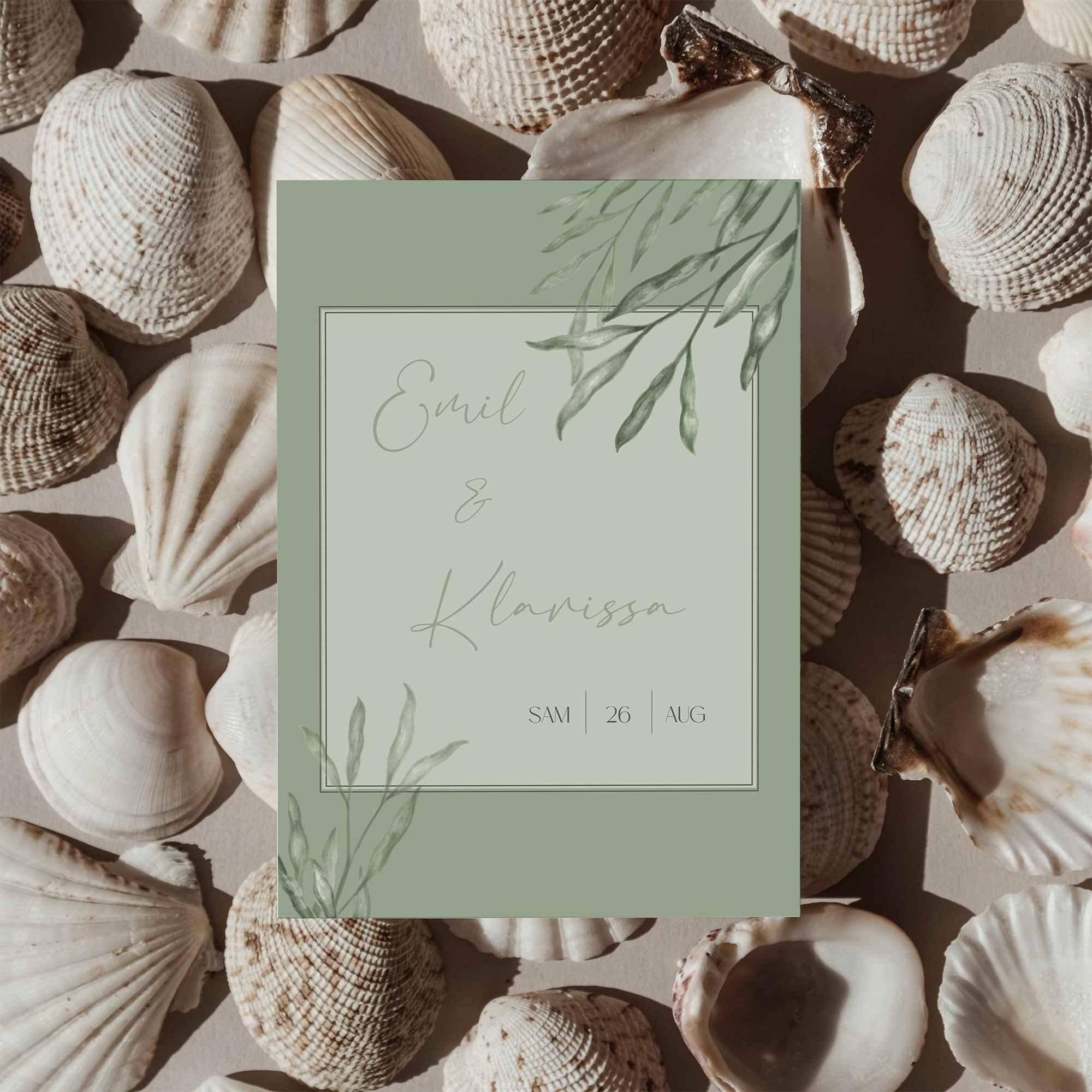 Postkarte DIN A6 im Hochformat - Greenery "Natural Frame"