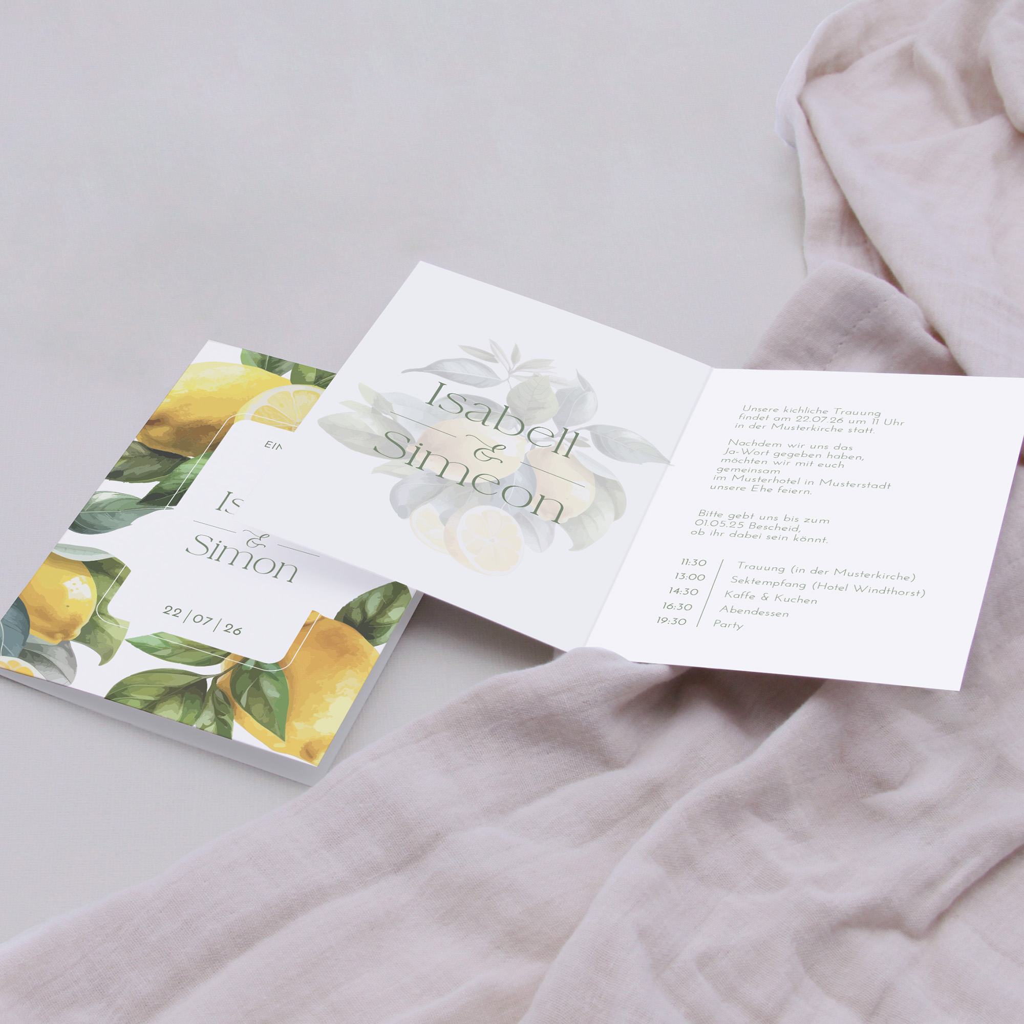 Klappkarte DIN A6 im Hochformat - Floral "Tuscan Bloom"