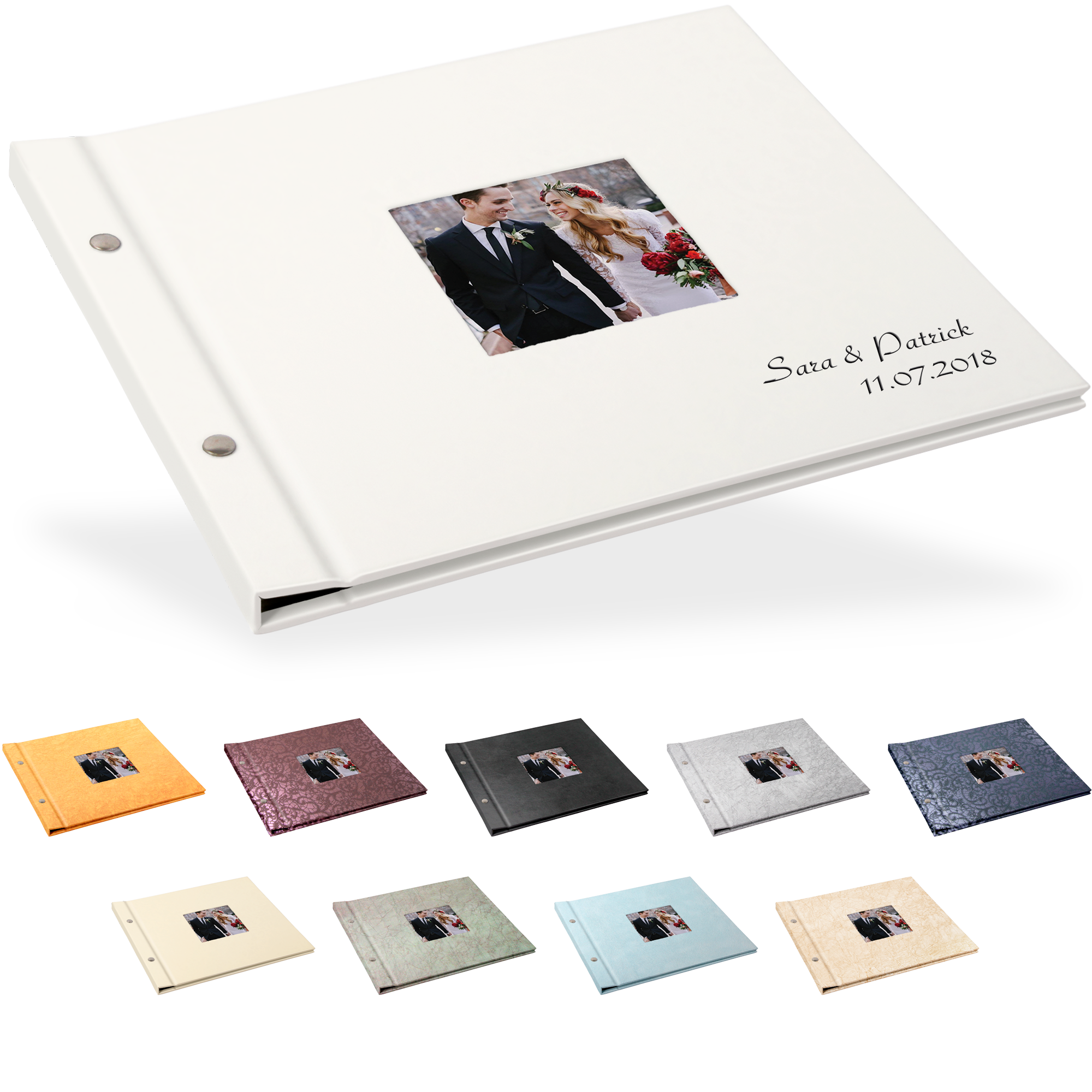 Portraitalbum Comfort-Line 29 x 24 cm, Schwarz, mit Bildausschnitt