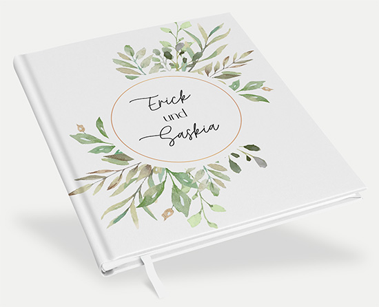 Erinnerungsbuch Hochzeit - Greenery "Eucalyptus Crown"