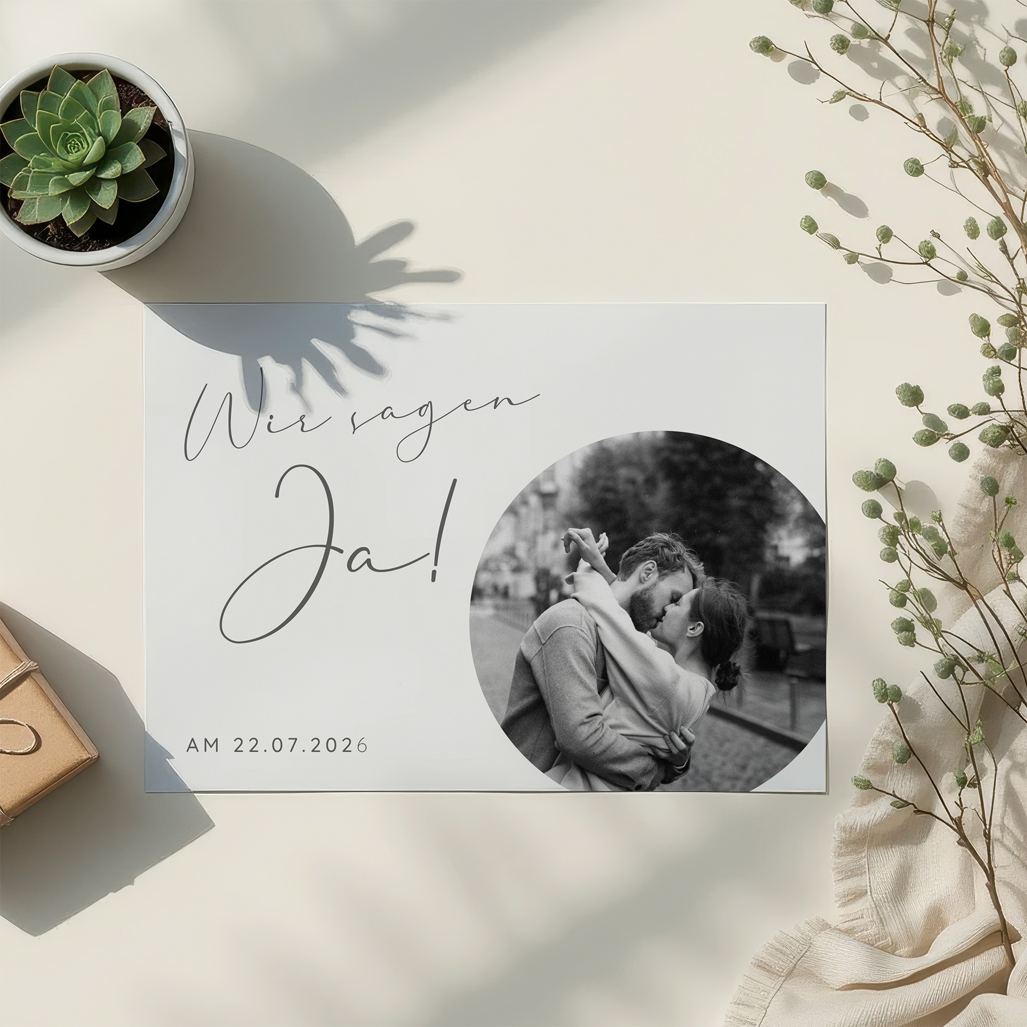 Postkarte DIN A6 im Querformat - Minimalistisch "Paris"