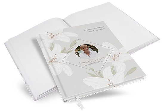 Kondolenzbuch - White Lily