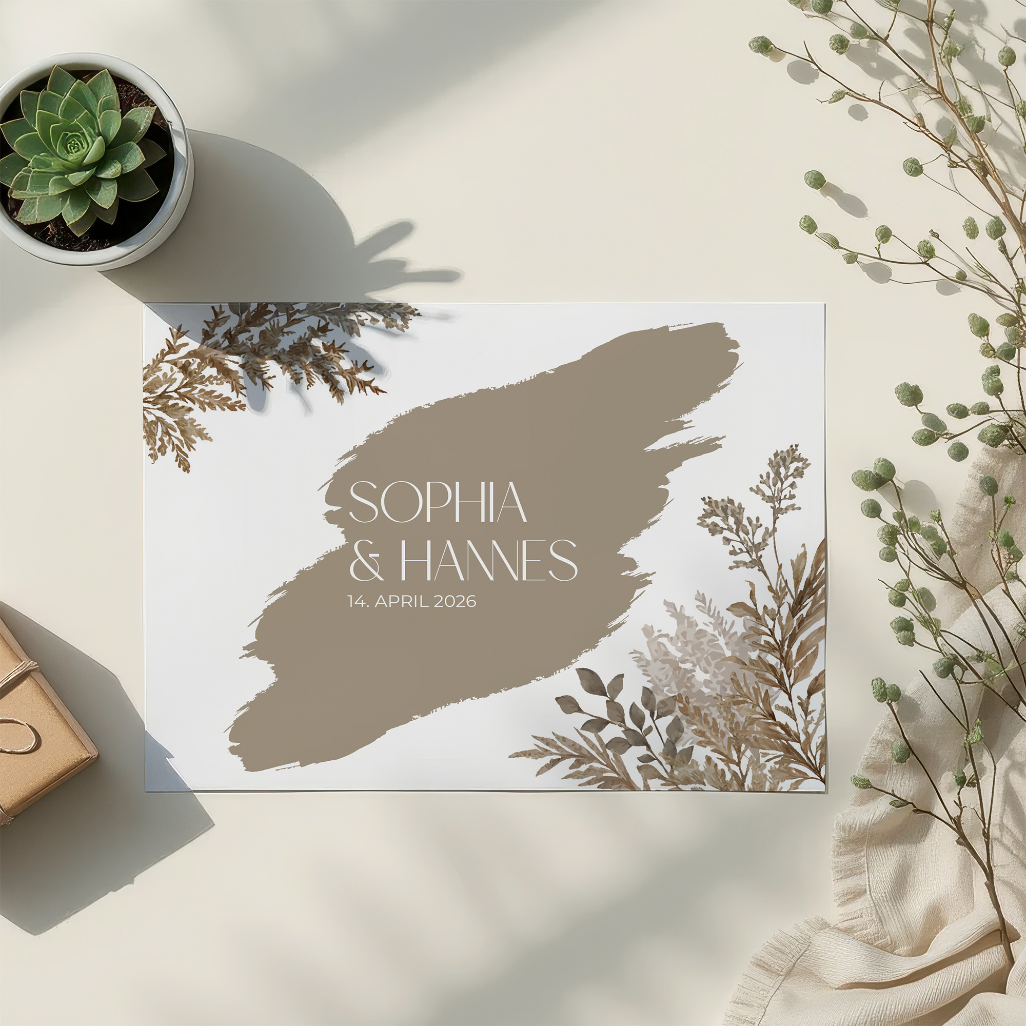 Postkarte DIN A6 im Querformat - Boho "Earthstroke"