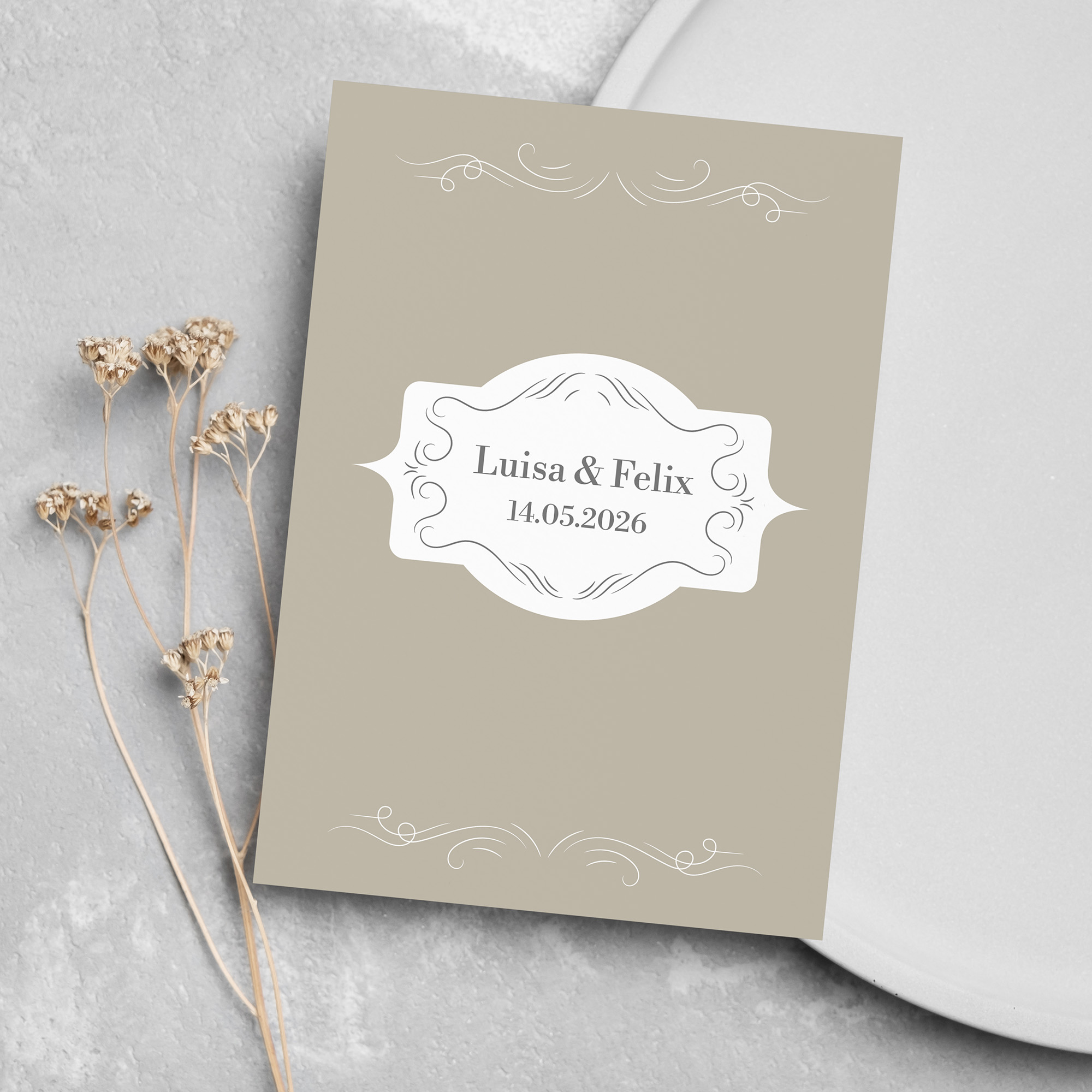 Postkarte DIN A6 im Hochformat - Vintage "Antique Peony"