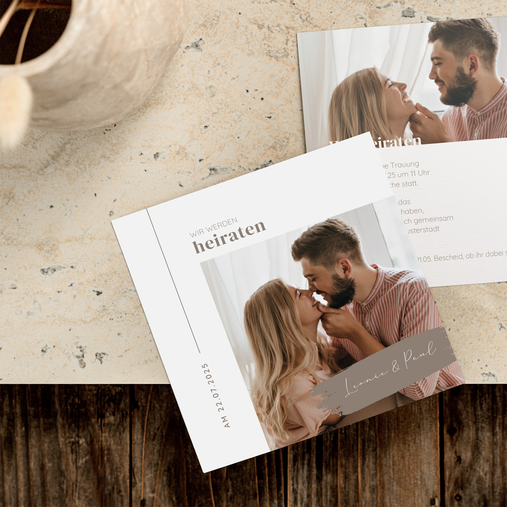 Postkarte Quadrat 148 x 148 mm - Minimalistisch "Copenhagen"