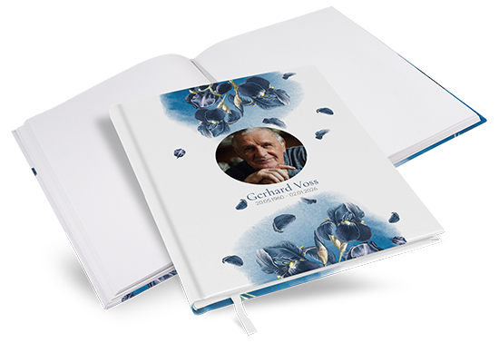 Kondolenzbuch - Blue Petal