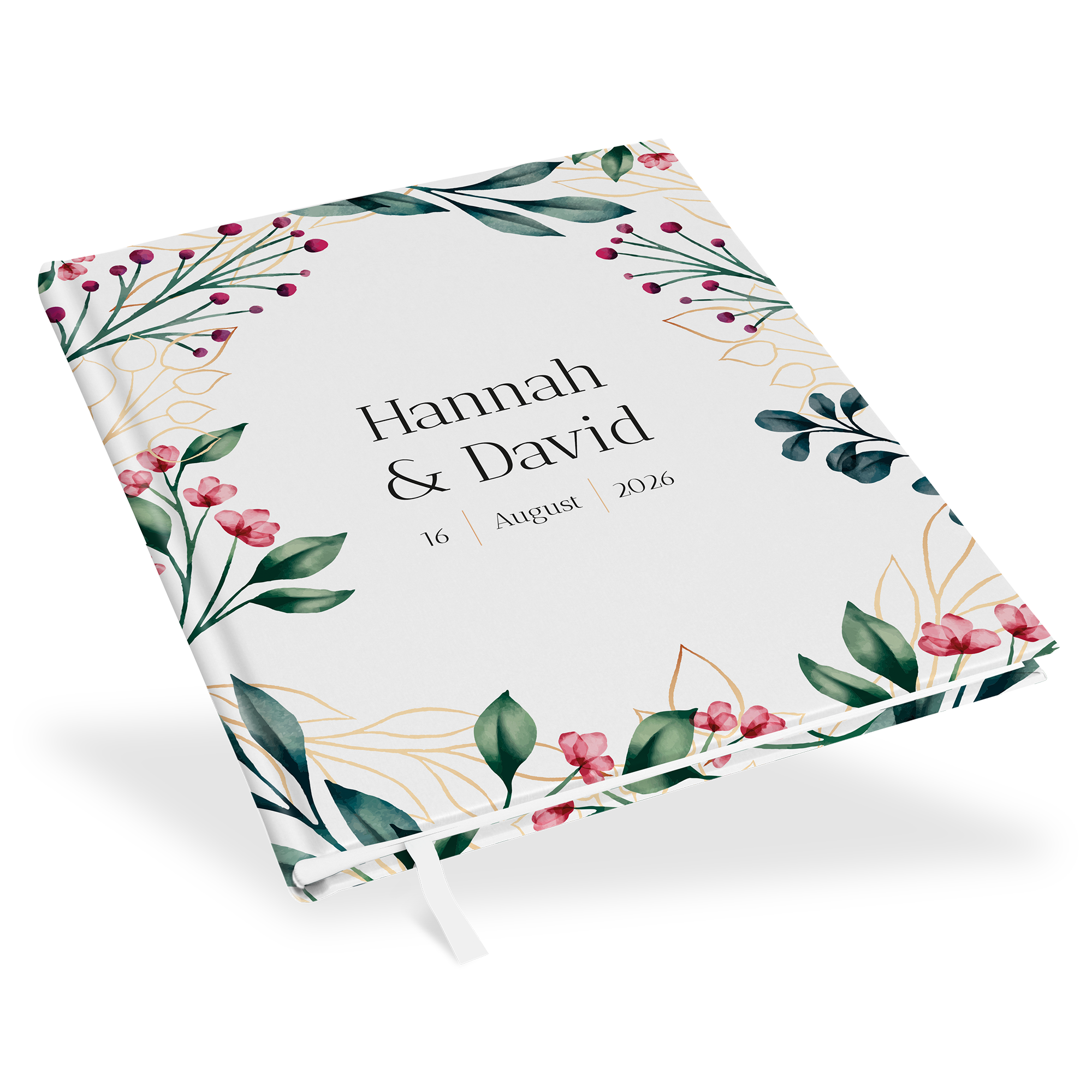 Erinnerungsbuch Hochzeit - Floral - "Pink Garden"