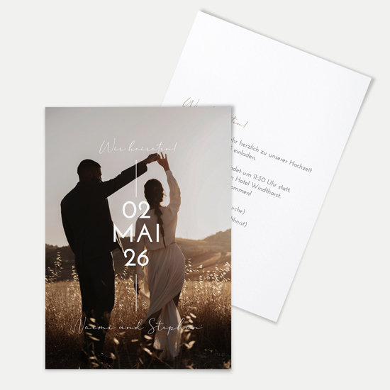 Postkarte DIN A6 im Hochformat - Minimalistisch "Still Lines"