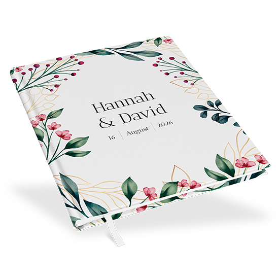 Erinnerungsbuch Hochzeit - Floral - "Pink Garden"