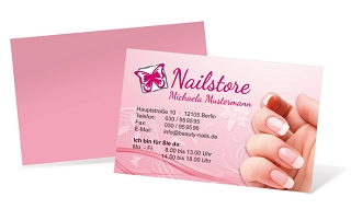 Visitenkarte "french nails" Landscape