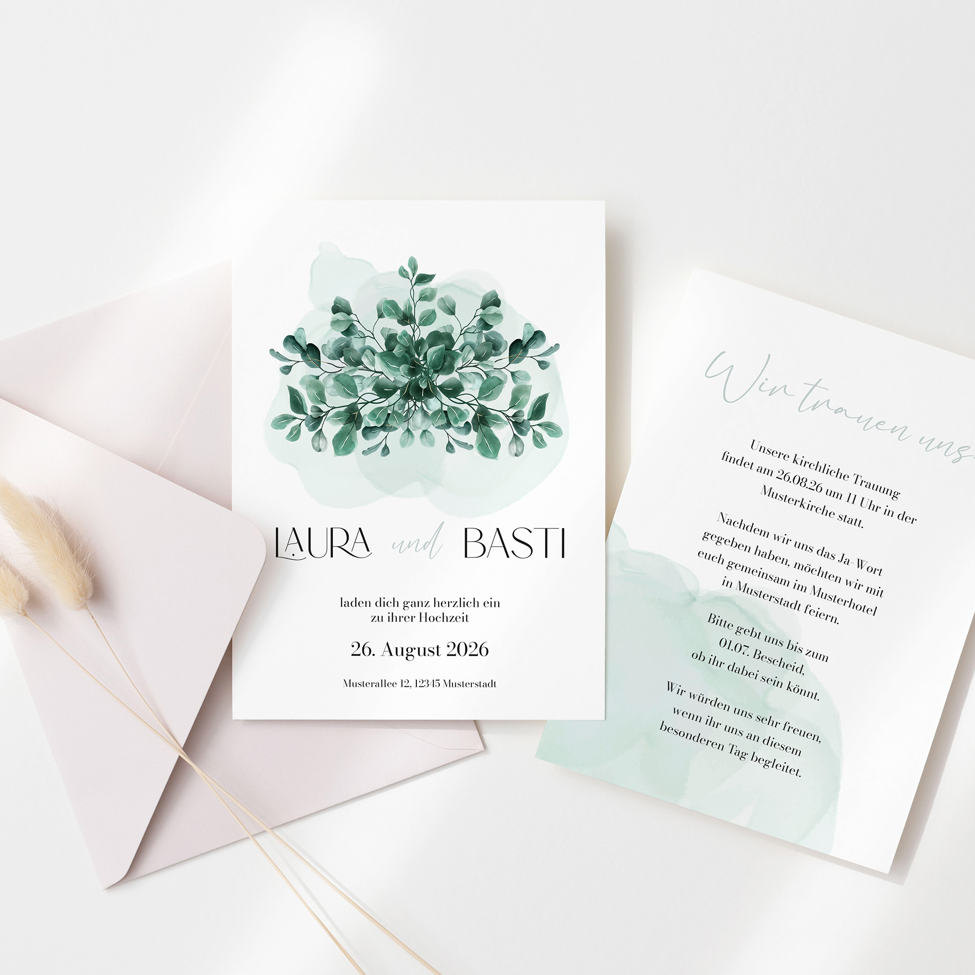 Postkarte DIN A6 im Hochformat - Greenery "Eucalyptus Crown"