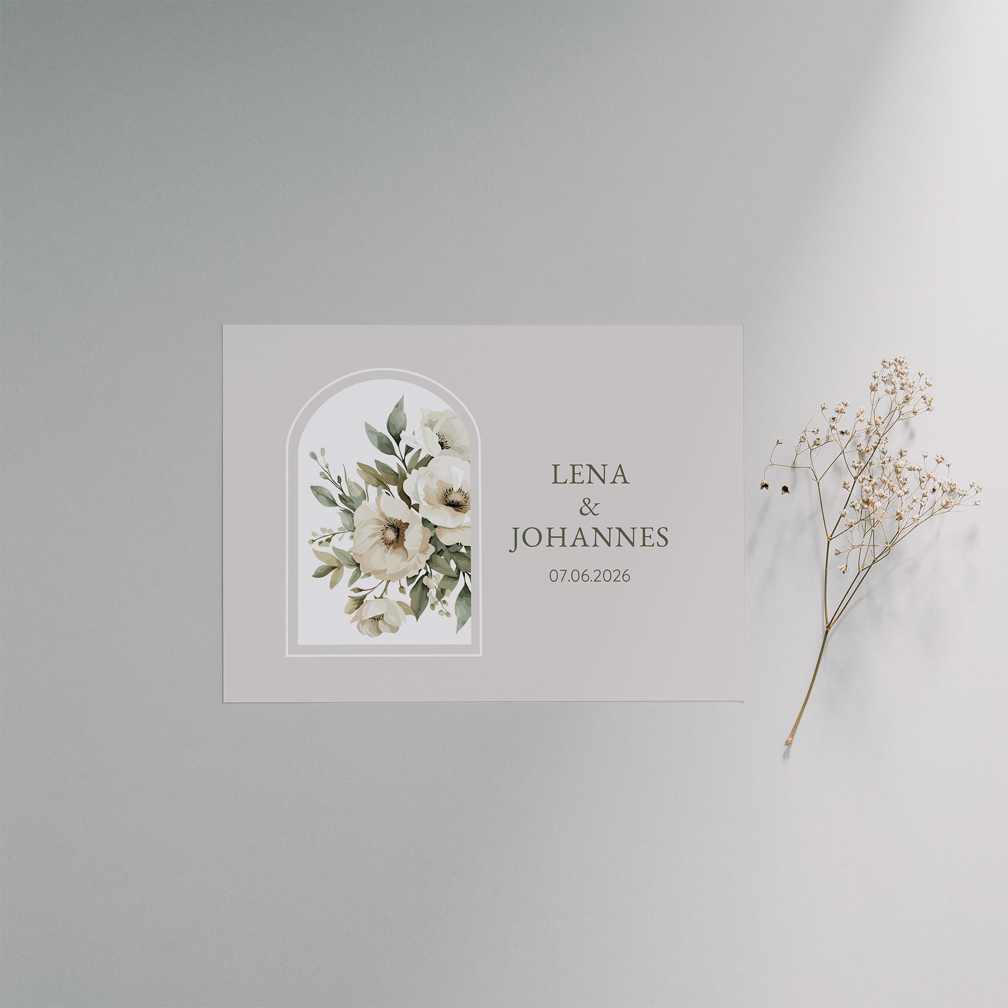 Postkarte DIN A6 im Querformat - Vintage "Ivory Garden"