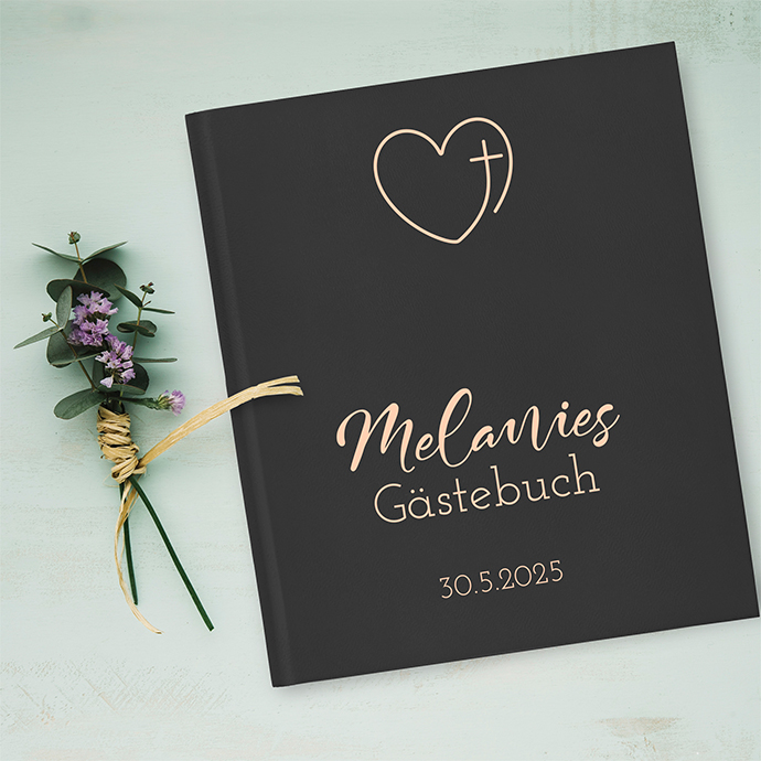 Gästebuch Konfirmation Schwarz