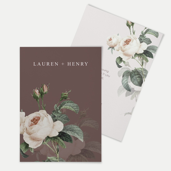 Postkarte DIN A6 im Hochformat - Floral "Pink Garden"