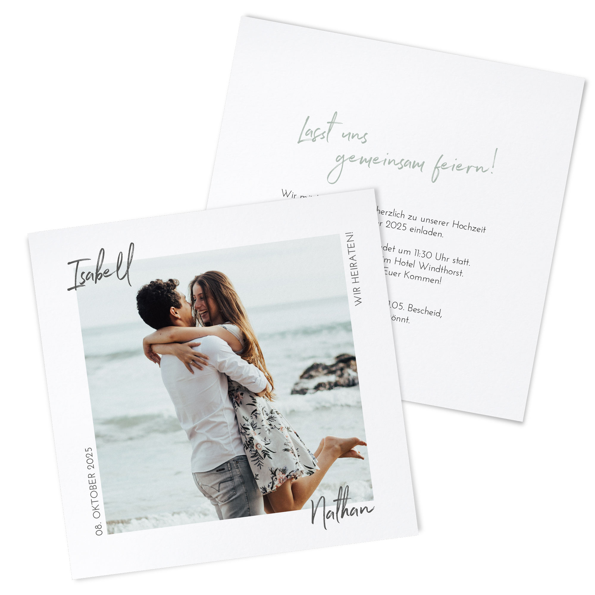 Postkarte Quadrat 148 x 148 mm - Minimalistisch "Florence"