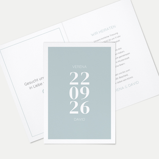 Klappkarte DIN A6 im Hochformat - Minimalistisch "Lisbon"