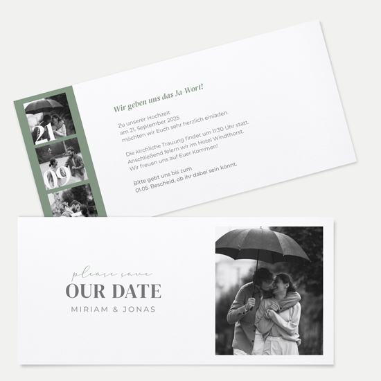 Postkarten DIN lang im Querformat 210 x 98 mm - Minimalistisch "Berlin"